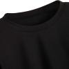 imageSweatyRocks Womens Color Block Butterfly Print Striped Long Sleeve Crop Top T ShirtPlain Black