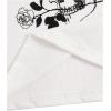 imageSweatyRocks Womens Color Block Butterfly Print Striped Long Sleeve Crop Top T ShirtWhite Skull