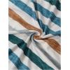 imageSweatyRocks Womens Colorful Striped Drop Shoulder T Shirts V Neck Short Sleeve Retro Tee TopsBlue