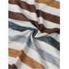imageSweatyRocks Womens Colorful Striped Drop Shoulder T Shirts V Neck Short Sleeve Retro Tee TopsBrown