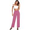imageSweatyRocks Womens Elegant High Waist Solid Long Pants Office TrousersBright Pink