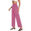 imageSweatyRocks Womens Elegant High Waist Solid Long Pants Office TrousersBright Pink
