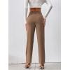 imageSweatyRocks Womens Elegant High Waist Solid Long Pants Office TrousersCemel