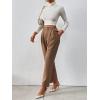 imageSweatyRocks Womens Elegant High Waist Solid Long Pants Office TrousersCemel