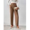 imageSweatyRocks Womens Elegant High Waist Solid Long Pants Office TrousersCemel