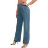 imageSweatyRocks Womens Elegant High Waist Solid Long Pants Office TrousersDusty Blue
