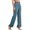 imageSweatyRocks Womens Elegant High Waist Solid Long Pants Office TrousersDusty Blue