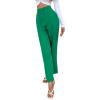 imageSweatyRocks Womens Elegant High Waist Solid Long Pants Office TrousersGreen