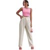 imageSweatyRocks Womens Elegant High Waist Solid Long Pants Office TrousersSolid Apricot