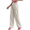 imageSweatyRocks Womens Elegant High Waist Solid Long Pants Office TrousersSolid Apricot