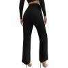 imageSweatyRocks Womens Elegant High Waist Solid Long Pants Office TrousersSolid Black