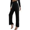 imageSweatyRocks Womens Elegant High Waist Solid Long Pants Office TrousersSolid Black