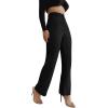 imageSweatyRocks Womens Elegant High Waist Solid Long Pants Office TrousersSolid Black