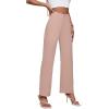 imageSweatyRocks Womens Elegant High Waist Solid Long Pants Office TrousersSolid Dusty Pink