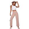 imageSweatyRocks Womens Elegant High Waist Solid Long Pants Office TrousersSolid Dusty Pink