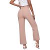 imageSweatyRocks Womens Elegant High Waist Solid Long Pants Office TrousersSolid Dusty Pink
