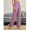 imageSweatyRocks Womens Elegant High Waist Solid Long Pants Office TrousersSolid Purple