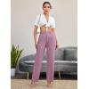 imageSweatyRocks Womens Elegant High Waist Solid Long Pants Office TrousersSolid Purple