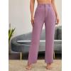 imageSweatyRocks Womens Elegant High Waist Solid Long Pants Office TrousersSolid Purple