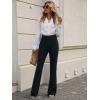 imageSweatyRocks Womens Elegant High Waisted Bell Bottom Flare Pants Solid Work Office Long Trousers PantsBlack