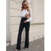 imageSweatyRocks Womens Elegant High Waisted Bell Bottom Flare Pants Solid Work Office Long Trousers PantsBlack