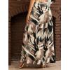 imageSweatyRocks Womens High Elastic Waist Pockets Pants Floral Print Wide Leg Loose Palazzo Pants Trousers with BeltWhite Purple