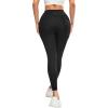 imageSweatyRocks Womens High Waist Mesh Yoga Capris Tummy Control Workout Athletic Running Capri Leggings with Side PocketsBlack