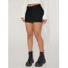 imageSweatyRocks Womens High Waist Short Jean Skirt Casual Straight Hem Solid Mini Denim Skirts with PocketBlack