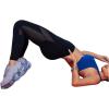 imageSweatyRocks Womens Mesh Leggings High Waisted Tummy Control Patchwork Slim Fit Yoga Pants CaprisBlack