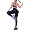 imageSweatyRocks Womens Mesh Leggings High Waisted Tummy Control Patchwork Slim Fit Yoga Pants CaprisBlack