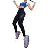 imageSweatyRocks Womens Mesh Leggings High Waisted Tummy Control Patchwork Slim Fit Yoga Pants CaprisBlack