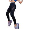 imageSweatyRocks Womens Mesh Leggings High Waisted Tummy Control Patchwork Slim Fit Yoga Pants CaprisBlack