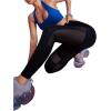 imageSweatyRocks Womens Mesh Leggings High Waisted Tummy Control Patchwork Slim Fit Yoga Pants CaprisBlack
