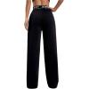 imageSweatyRocks Womens Wide Leg Sweatpants High Waisted Letter Print Baggy Casual Pants with PocketsBlack