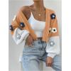 imageSweatyRocks Womens Y2K Cropped Cardigan Flower Long Sleeve Open Front Cardigan SweaterMulticolor