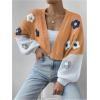 imageSweatyRocks Womens Y2K Cropped Cardigan Flower Long Sleeve Open Front Cardigan SweaterMulticolor