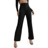 imageSweatyRocks Womens Elegant High Waist Solid Long Pants Office TrousersSolid Black