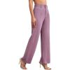 imageSweatyRocks Womens Elegant High Waist Solid Long Pants Office TrousersSolid Purple