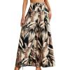 imageSweatyRocks Womens High Elastic Waist Pockets Pants Floral Print Wide Leg Loose Palazzo Pants Trousers with BeltWhite Purple
