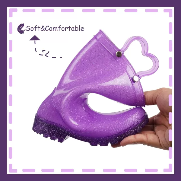 Outee Toddler Kids Adorable Lightwight Waterproof Rain Boots Light Up by Steps