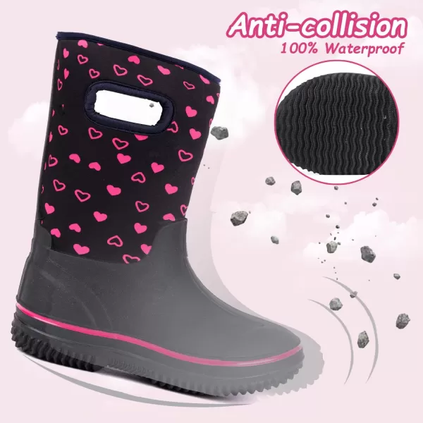 Outee Toddler Kids Warm Waterproof Neoprene Rain Boots