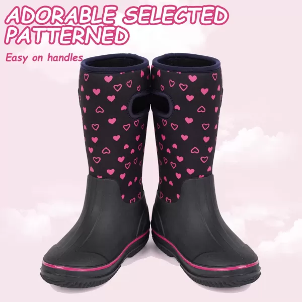 Outee Toddler Kids Warm Waterproof Neoprene Rain Boots