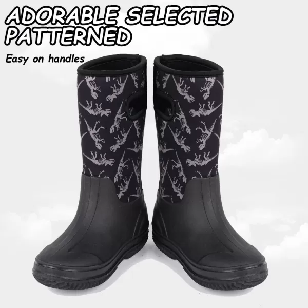 Outee Toddler Kids Warm Waterproof Neoprene Rain Boots