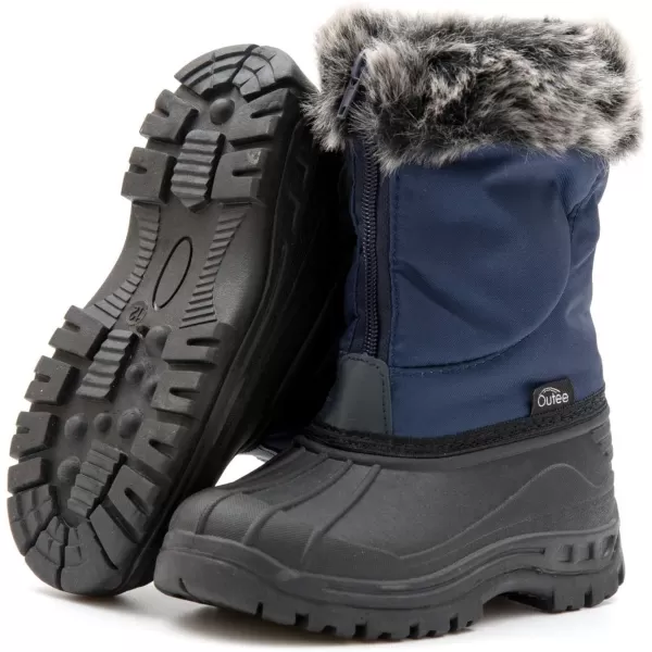 Outee Toddler Kids Winter Outdoor Waterproof FAUX FUR Snow Boots Age 2-10