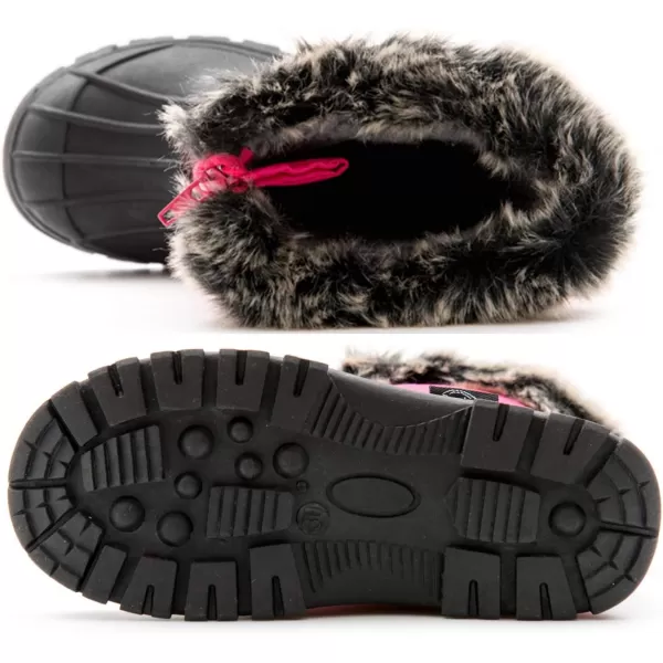 Outee Toddler Kids Winter Outdoor Waterproof FAUX FUR Snow Boots Age 2-10