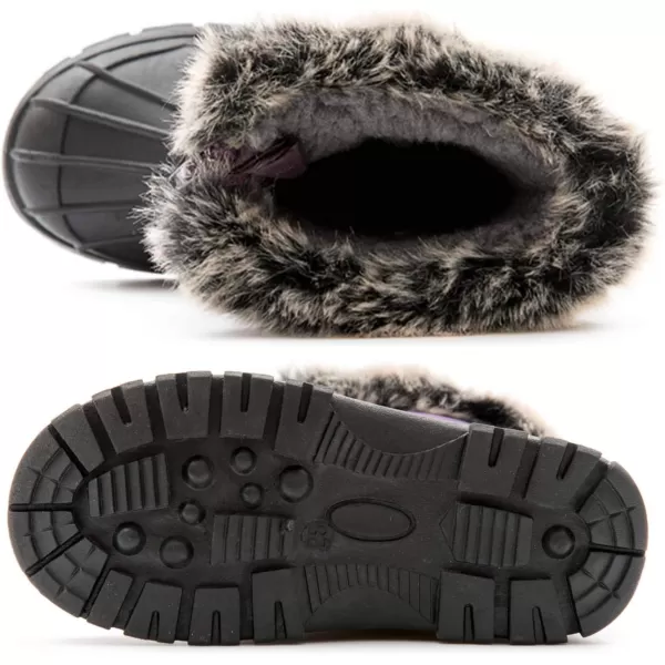 Outee Toddler Kids Winter Outdoor Waterproof FAUX FUR Snow Boots Age 2-10