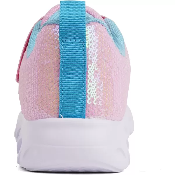 Toandon Toddler Kids Sparkle Breathable Lightweight Sneakers Light Up by Step