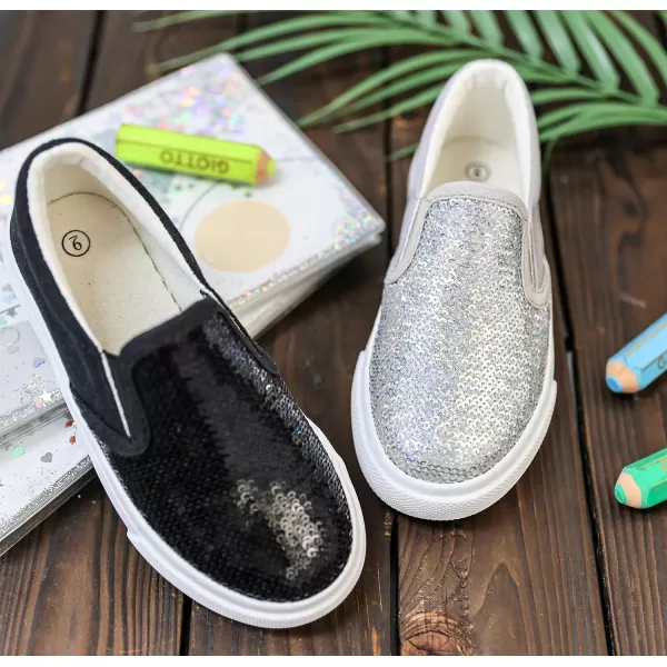 Toandon Toddler Kids Sparkle Sequins Glitter Sneakers Age 2-10