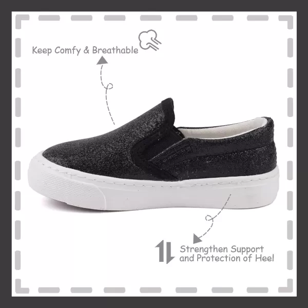 Toandon Toddler Kids Sparkle Sequins Glitter Sneakers Age 2-10