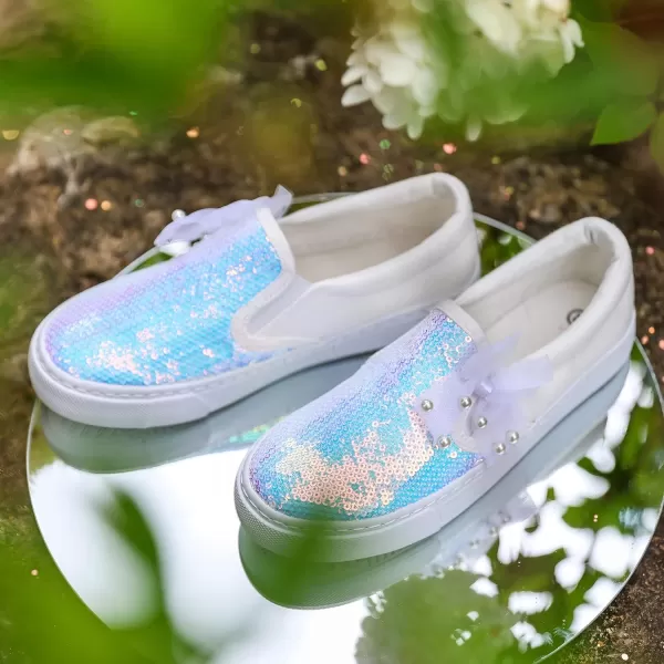 Toandon Toddler Kids Sparkle Sequins Glitter Sneakers Age 2-10